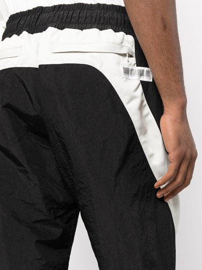 Mostly Heard Rarely Seen Wave Stripe-print Track Pants In Black