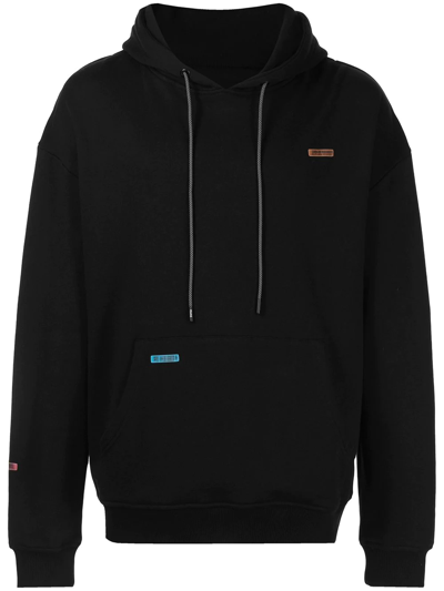 Shop Mostly Heard Rarely Seen Barcode Patch Jersey Hoodie In Black