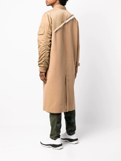 Mostly Heard Rarely Seen Panelled Single-breasted Coat In Brown