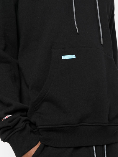 Shop Mostly Heard Rarely Seen Barcode Patch Jersey Hoodie In Black