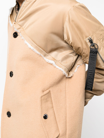 Mostly Heard Rarely Seen Panelled Single-breasted Coat In Brown