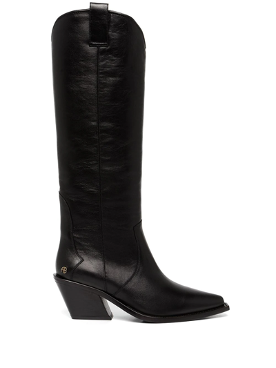Shop Anine Bing Tania Knee-high Boots In Black
