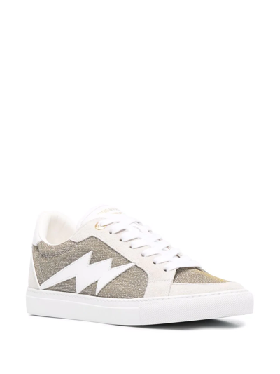 Shop Zadig & Voltaire Side Logo-patch Sneakers In Grey