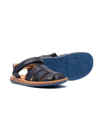 Shop Camper Strappy Leather Sandals In Blue
