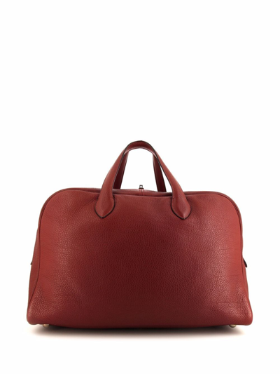 Pre-owned Hermes  Victoria Travel Bag In Red