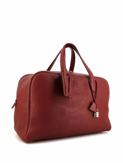 Pre-owned Hermes Victoria 旅行包（典藏款） In Red