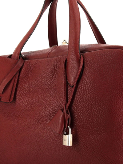 Pre-owned Hermes  Victoria Travel Bag In Red