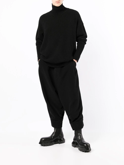 Shop Julius Drop-crotch Trousers In Black