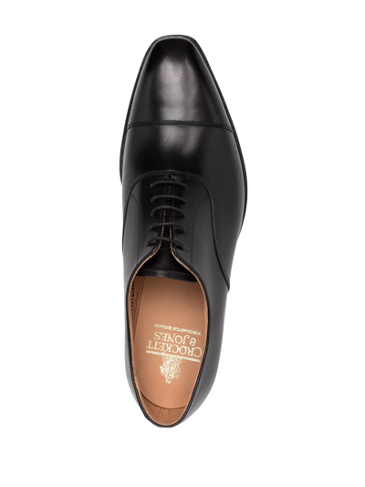 Shop Crockett & Jones Lace-up Leather Derby Shoes In Black