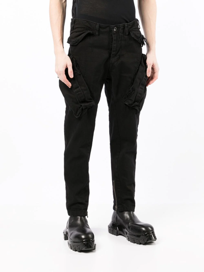 Shop Julius Multiple-pocket Detail Trousers In Black