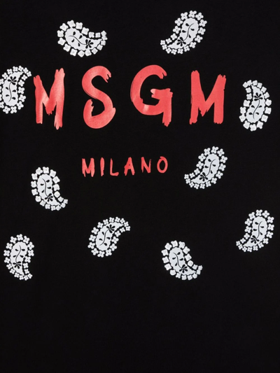 Shop Msgm Teen Logo-print T-shirt In Black