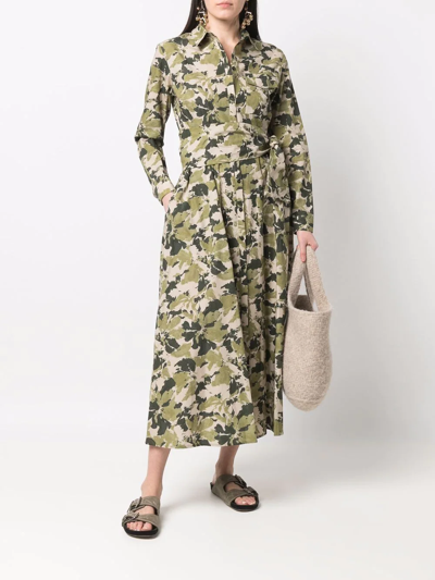 Woolrich Vestito Wilderness In Cotone Verde Cfwwdr0097frut30486562 In Green