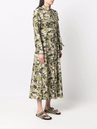 Woolrich Vestito Wilderness In Cotone Verde Cfwwdr0097frut30486562 In Green