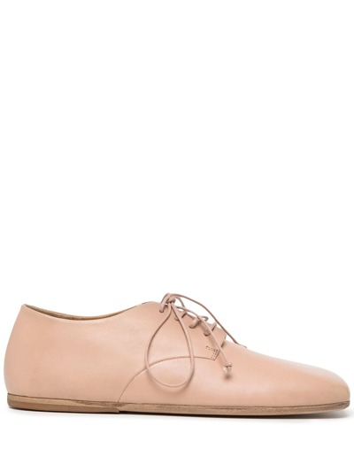 Shop Marsèll Square-toe Lace-up Shoes In Neutrals