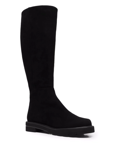 Stuart Weitzman Slip-on Knee-length Boots In Black