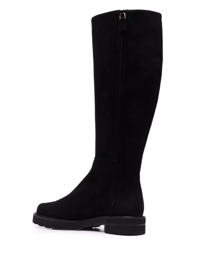 Stuart Weitzman Slip-on Knee-length Boots In Black