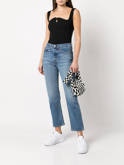 Shop Levi's Wedgie Straight Jeans In Blue