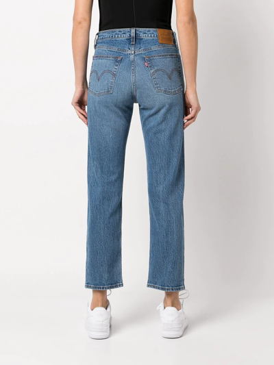 Shop Levi's Wedgie Straight Jeans In Blue