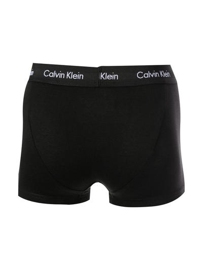 Calvin Klein Underwear 3-pack Stretch Cotton Low-rise Trunks In Black