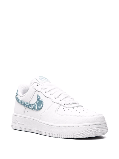 Nike Air Force 1 '07 Paisley-print Leather Low-top Trainers In White