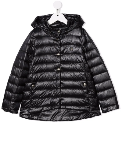 Shop Herno Quilted Feather-down Jacket In Black