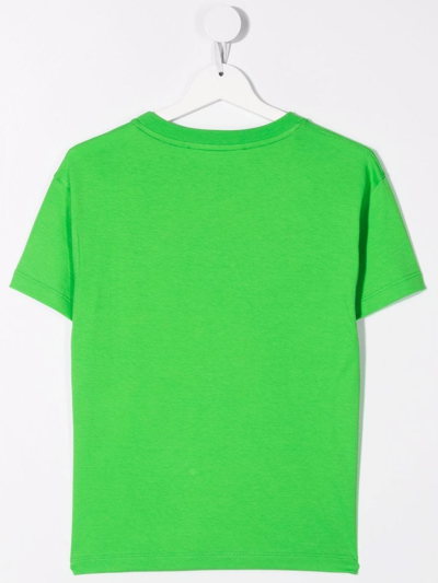 Shop Philosophy Di Lorenzo Serafini Embroidered-logo T-shirt In Green