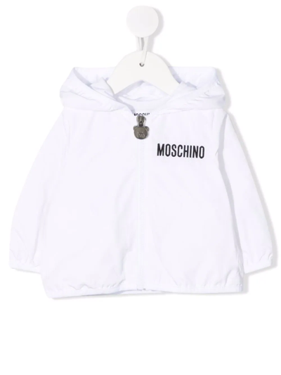 Shop Moschino Toy-bear Print Hoodie In White