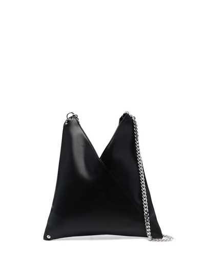 Shop Mm6 Maison Margiela Japanese Chain Shoulder Bag In Black