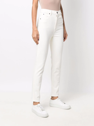 Shop Slvrlake High-rise Skinny-cut Jeans In White