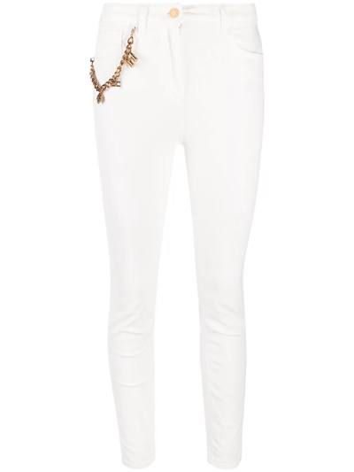 Elisabetta Franchi Charm Detail Skinny Jeans In White