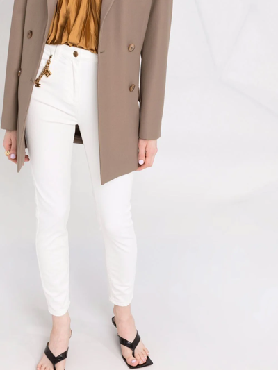 Elisabetta Franchi Charm Detail Skinny Jeans In White