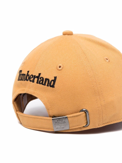 Shop Timberland Embroidered-logo Baseball Cap In Neutrals