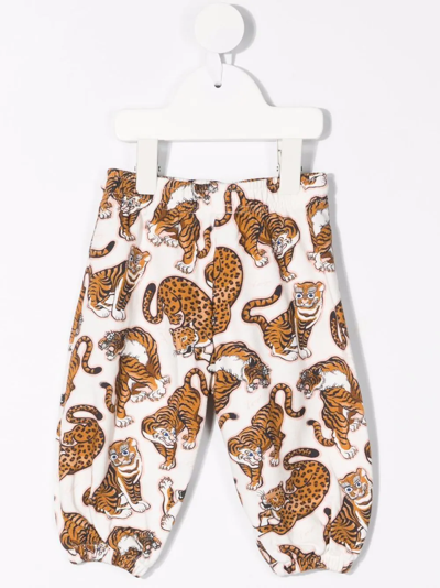 Kenzo Tiger-print Track Pants In White