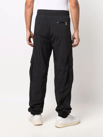 Shop Balmain Logo-patch Track Pants In Black