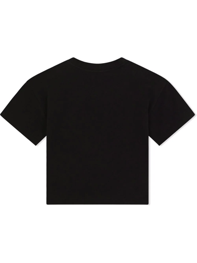 Shop Dolce & Gabbana Have Fun Embroidered Logo T-shirt In Black