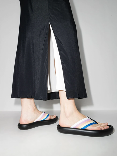 Shop Stella Mccartney Air Thong-strap Sandals In Black