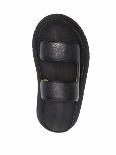 Shop Marsèll Platform Leather Sandals In Black