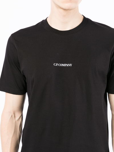 Shop C.p. Company Logo Print T-shirt In Black