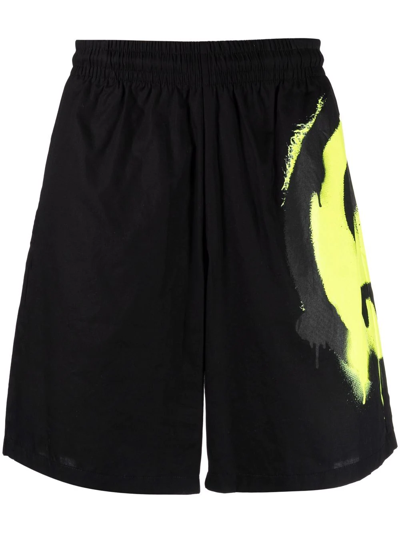 Barrow Black Bermuda Shorts With Logo Print | ModeSens