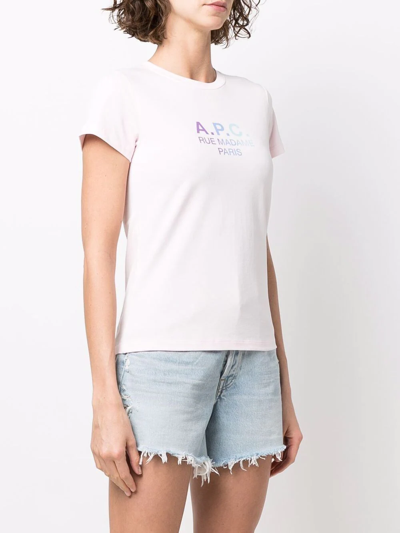 Shop Apc Rue Madame Paris Cotton T-shirt In Pink