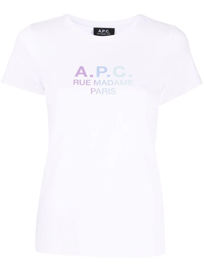 Shop Apc Rue Madame Paris Cotton T-shirt In White
