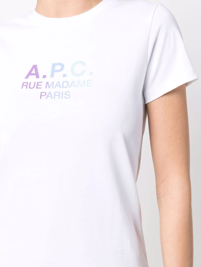 Shop Apc Rue Madame Paris Cotton T-shirt In White