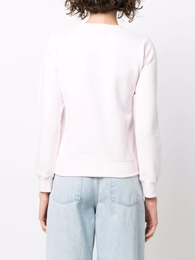 Apc Rue Madame Paris Cotton Sweatshirt In Pink