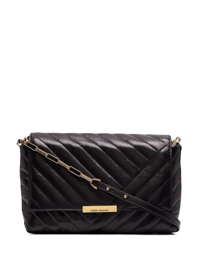 Shop Isabel Marant Merine Quilted Shoulder Bag In Black