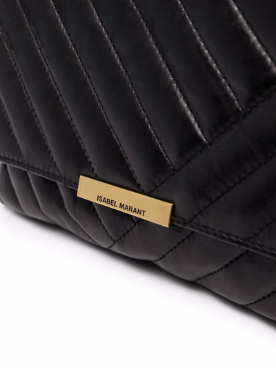 Shop Isabel Marant Merine Quilted Shoulder Bag In Black