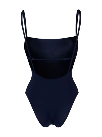 Shop Lido Strap Detail Swimsuit In Blue