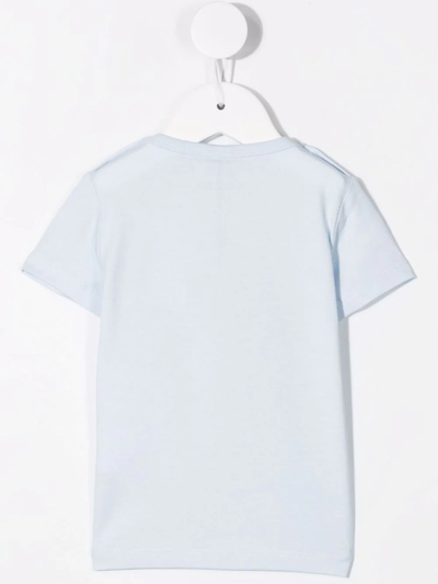 Shop Kenzo Signature Elephant-print T-shirt In Blue