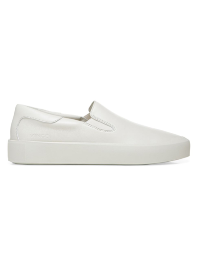 Shop Vince Women's Ginelle Leather Slip-on Sneakers In Off White