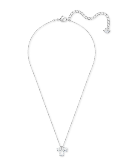 Shop Swarovski Women's Attract Rhodium-plated  Crystal Pendant Necklace In White