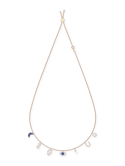 Shop Swarovski Women's  Crystal Rose Goldtone Symbolic Necklace